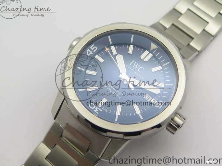 MIROTIME 0329 EasyMatch Aquatimer Automatic IW329004 V6F 1:1 Best Edition Blue Dial On SS Bracelet MIYOTA 7224